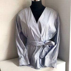 Blue & White Blouse